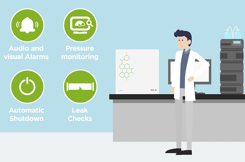 Illustration of man in lab